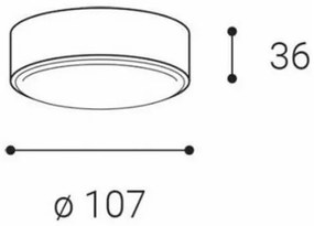 LED2 - LED Mennyezeti lámpa ROLO LED/6W/230V IP65 antracit