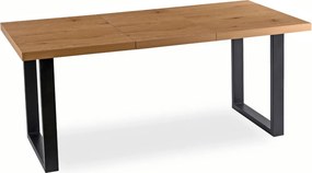 TOMAS bővíthető étkezőasztal 130–230 cm arany tölgy/fekete
