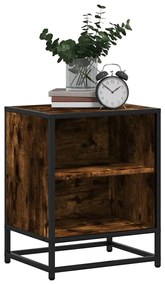 éjjeliszekrények 2 db füstölt tölgy 40x31x50 cm Gépi fa és fém
