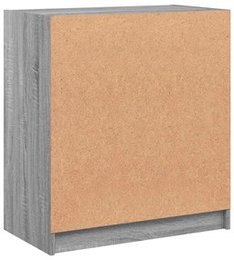 vidaXL szürke sonoma színű kisszekrény üvegajtókkal 68 x 37 x 75,5 cm