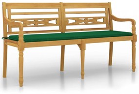 tömör tíkfa Batavia pad zöld párnával 150 cm