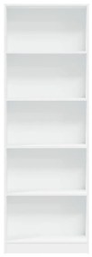 fehér szerelt fa könyvespolc 60 x 24 x 176 cm