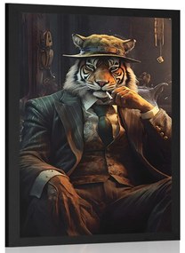 Plakát állati gengszter tigris