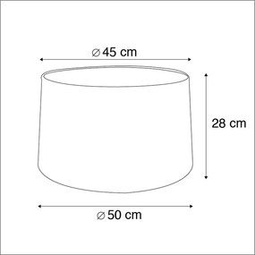 Pamut lámpabúra fekete 45/50/28 arany belsővel