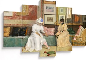 Kép - William Merritt Chase, A Friendly Call, reprodukciók (150x105 cm)