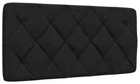 fekete szövet ágykeret LED-ekkel matrac nélkül 100x200 cm