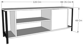 TV asztal/szekrény Brody (sötétbarna + fekete). 1072858