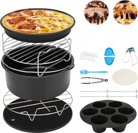 Akcesoria Olajsütőhöz 13 részes Air Fryer 7" tartály szett