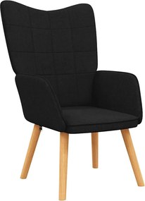 vidaXL fekete szövet pihenőfotel