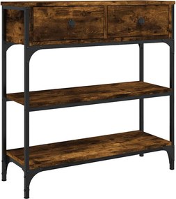 vidaXL füstös tölgy színű szerelt fa tálalóasztal 72,5x25x75 cm