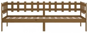 mézbarna tömör fenyőfa kanapéágy 90 x 200 cm