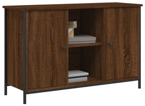 barna tölgyszínű szerelt fa TV-szekrény 100x35x65 cm