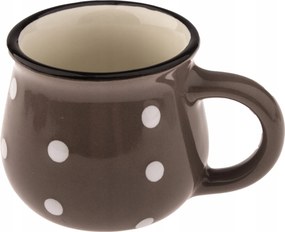 Kerámia pöttyös bögre 75 ml Szürke eszpresszó pöttyös eszpresszóhoz