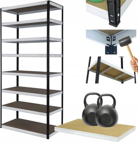 Tárolószekrény fém állvány Helios 270x100x40cm 8Px275kg Magas Erős