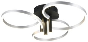 Fekete-ezüstszínű LED dimmelhető mennyezeti lámpa Caruso – Trio