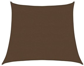 barna trapéz alakú HDPE napvitorla 160 g/m² 4/5x4 m