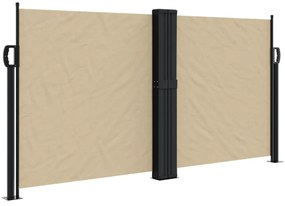 bézs behúzható oldalsó napellenző 120 x 1000 cm
