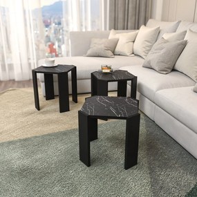 Dohányzóasztal Lori - Black, Marble