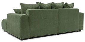 Zöld bársony sarokkanapé Enjoy – Bobochic Paris