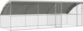 vidaXL Csirkeketrec 3 pcs Ezüst 600 x 200 x 198,5 cm Horganyzott acél