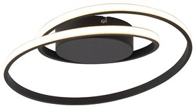 Design mennyezeti lámpa fekete beépített LED-del, 3 fokozatú fényerőszabályzóval - Krula