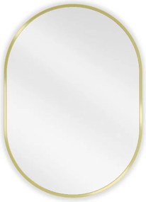 Mexen Loft ovális fürdőszobai tükör 70 x 50 cm, arany keret - 9851-070-050-000-50