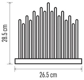 LED Karácsonyi gyertyatartó 17xLED/3xAA piros