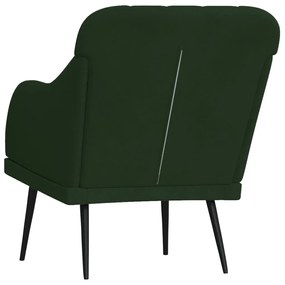 Sötétzöld bársonyfotel 63 x 76 x 80 cm