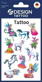 Matrica, tetoválás, 1 ív, 76x120 mm, AVERY ZWECKFORM, Z-Design No.56390, tündérek (AY56390)