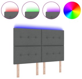 LED Fejtámla Sötét Szürke 80 cm Szövet
