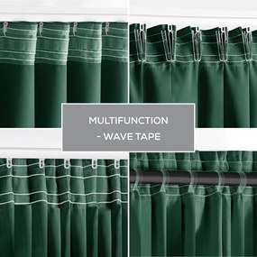Sötétzöld sötétítő termo függöny 140x270 cm Pleat – Restilo