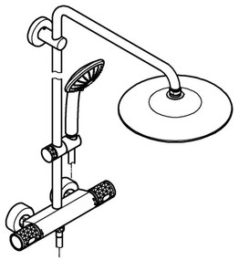 GROHE 26403KF2 - VITALIO JOY 260 zuhanyrendszer, fekete