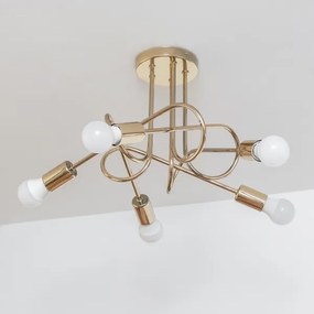 Felületre szerelhető csillár OXFORD 5xE27/15W/230V, arany