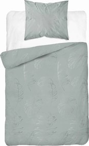 Szatén ágyneműhuzat 140x200 szeledin sötét levelek párnahuzattal Home Satin