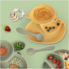 Zsályaszínű szilikon gyerek kanál – Orion