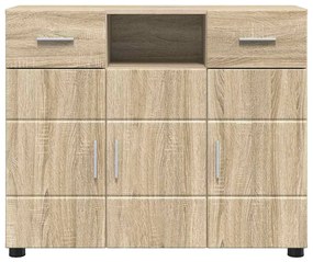 Széf fiókkal tárolóval sonoma tölgy 88.5 x 30.5 x 73 cm Faanyag