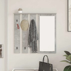 Fali Kabáthorog polcokkal Beton szürke 84 x 10 x 80 cm Faanyag