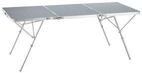 tectake 405090 alumínium összecsukható asztal jumbo hordozható fogantyúval 180x70x70cm - ezüst