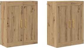 vidaXL Fali szekrény 2 pcs Artisan tölgy 69,5 x 34 x 90 cm Faanyag