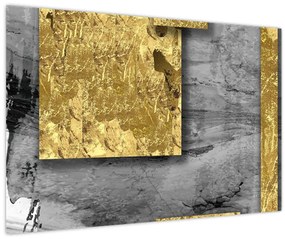 Kép - Arany négyzetek N⁰2 (90x60 cm)