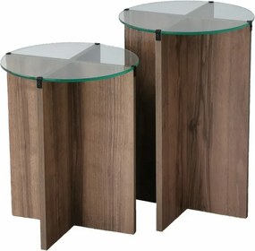 Lily Walnut kisasztal-készlet, 2 db