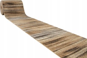 Futószőnyeg Folyosóra 120cm széles Csíkos Minta Vonalak Bézs Barna Szürke Mira
