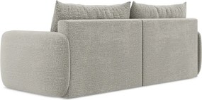 Világosszürke kinyitható-tárolóhelyes kanapé 238 cm Kalena – Makamii