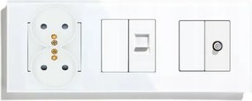 Elektromos Aljzat Üveg Tripla Tv/internet