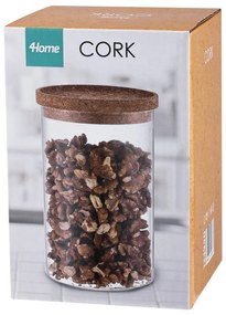 4Home Cork üvegedény fedővel, 850 ml, 850 ml
