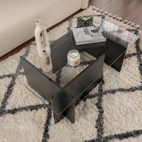 Dohányzóasztal Vetrino Wood Fekete