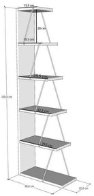 Könyvespolc 50x150x22 cm, fehér