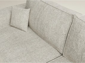 Bézs zsenília kinyitható-tárolóhelyes sarokkanapé (jobb oldali-L alakú) Tonga – Maison de Rêve