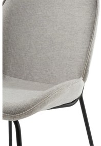 Hella szürke étkezőszék bársony kárpitozással és fém szerkezettel - Canett