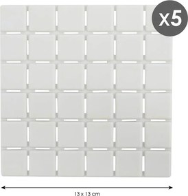 Csúszásgátló alátét készlet fürdőkádba 5 db-os 13x13 cm Quadro – MSV